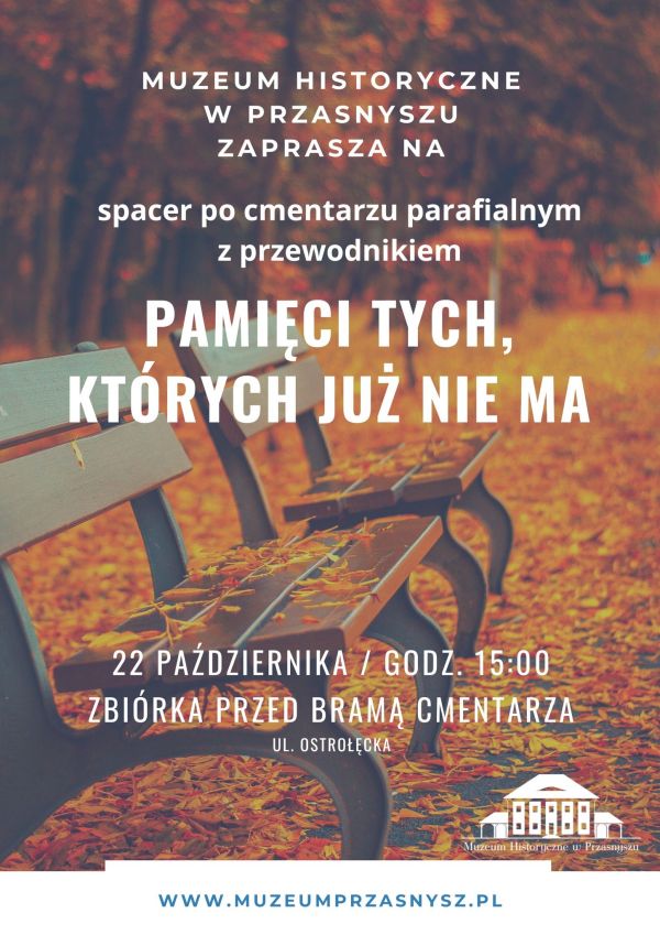 Plakat informujący o spacerze