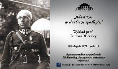 Plakat informujący o wykładzie organizowanym przez muzeum