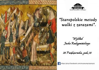 Plakat informujący o wykładzie organizowanym przez muzeum