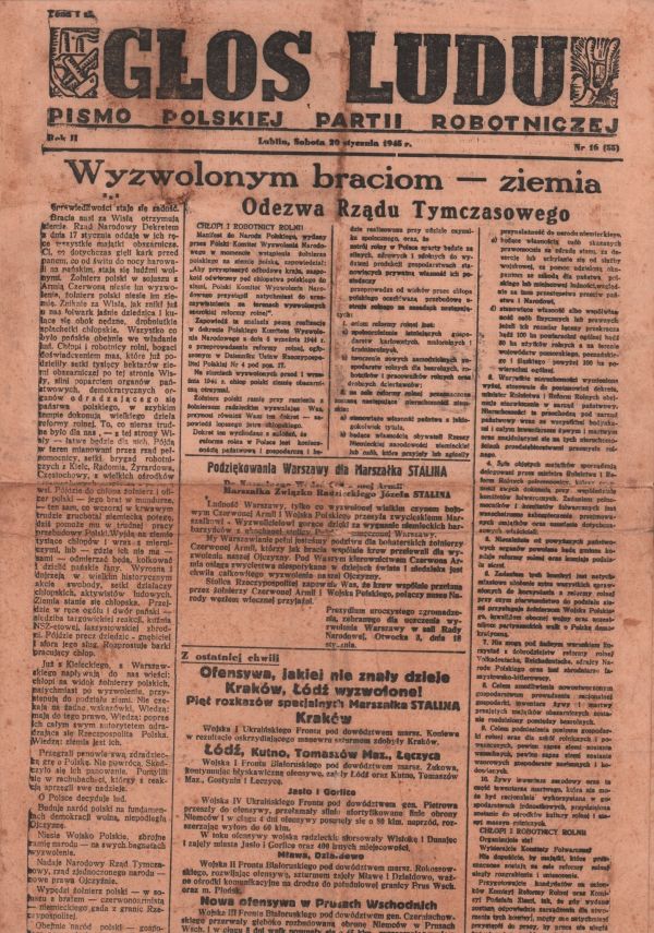 Widok na gazetę