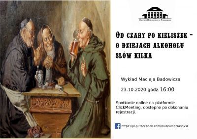 Plakat informujący o wydarzeniu organizowanym przez muzeum