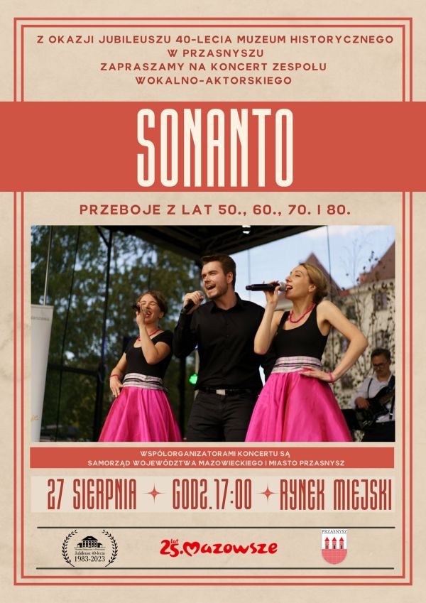 Plakat informujący o koncercie