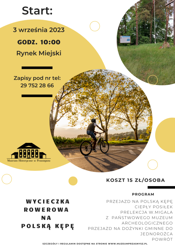 Plakat informujący o wycieczce