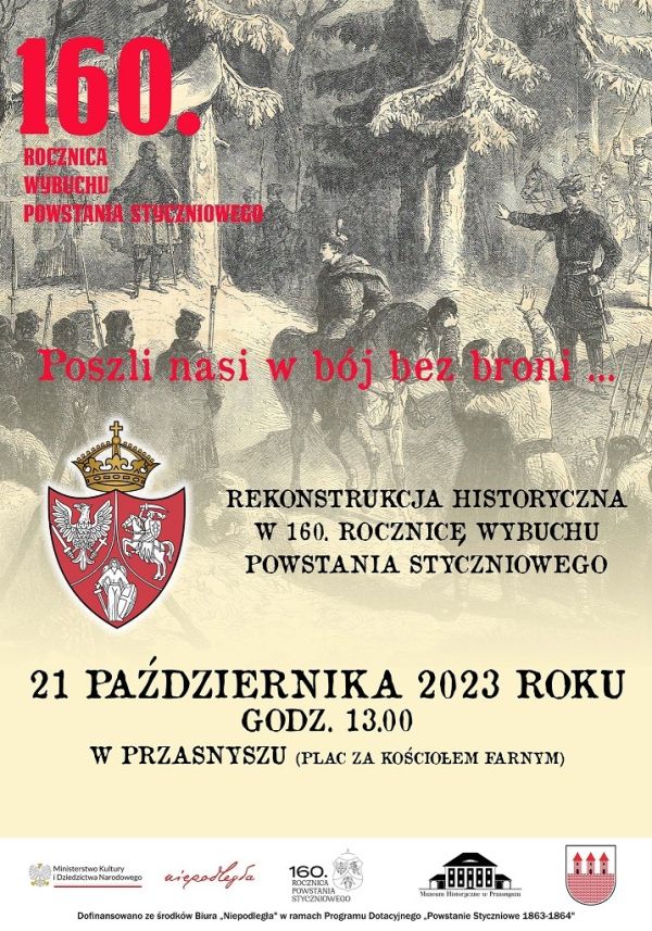 Plakat informujący o rekonstrukcji