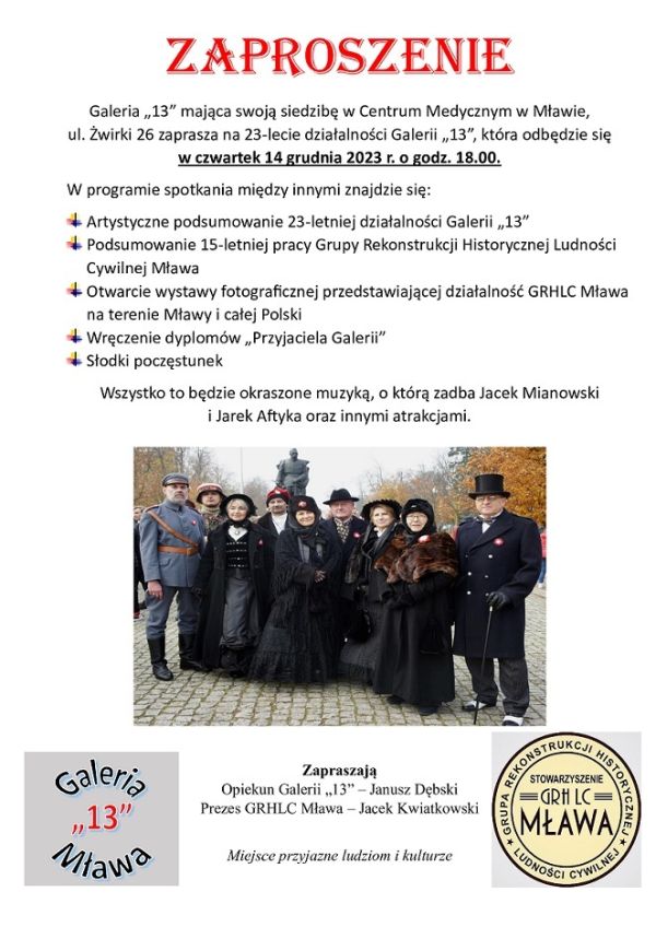 Plakat informujący o spotkaniu