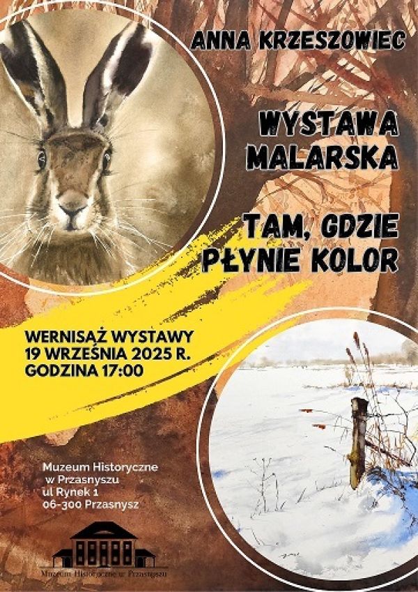 Plakat informujący o wernisażu wystawy