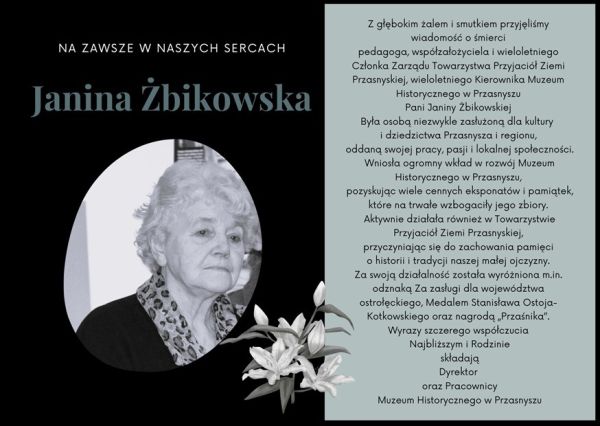 Zdjęcie informujące o śmierci