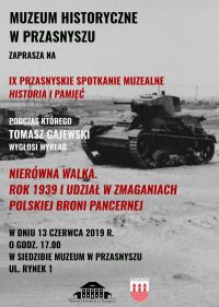 Plakat informujący o wydarzeniu organizowanym przez muzeum