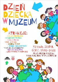 Plakat informujący o wydarzeniu organizowanym przez muzeum