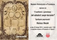 Plakat informujący o wykładzie organizowanym przez muzeum