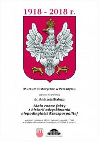 Plakat informujący o wykładzie organizowanym przez muzeum