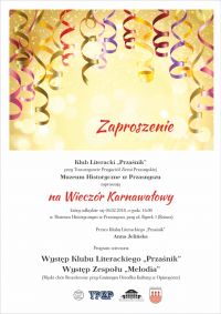 Zaproszenie na wieczór karnawałowy