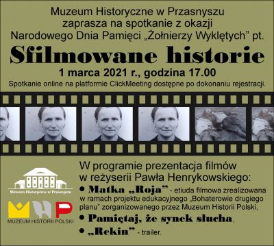 Plakat informujący o wydarzeniu organizowanym przez muzeum