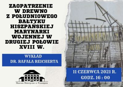 treść plakatu opatrzona grafiką przedstawiającą budowę statku