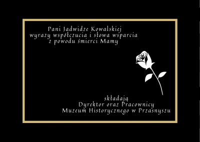 Plakat kondolencje