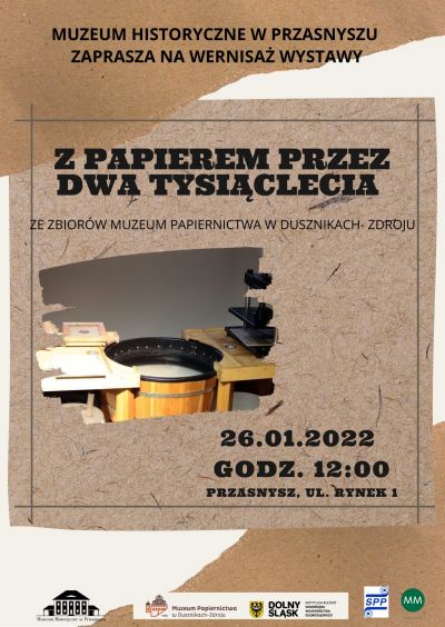 Plakat informujący o wernisażu wystawy