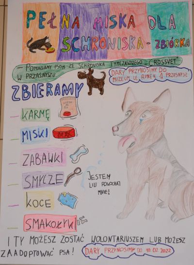 Plakat informujący o zbiórce