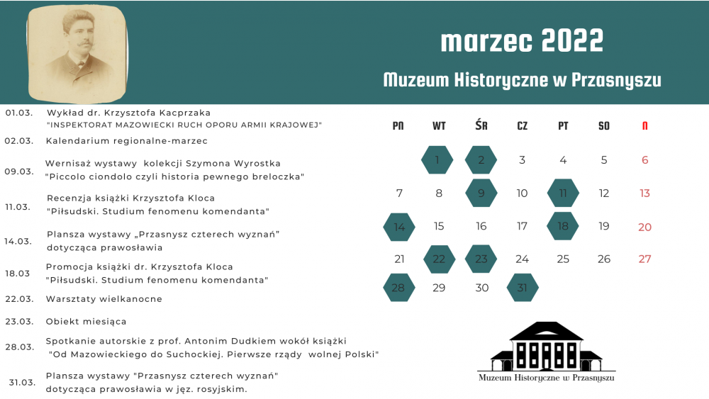 Kalendarz wydarzeń na marzec 2022