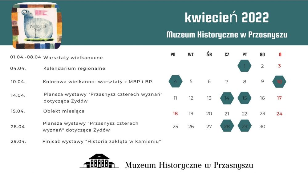 Kalendarz wydarzeń na kwiecień 2022