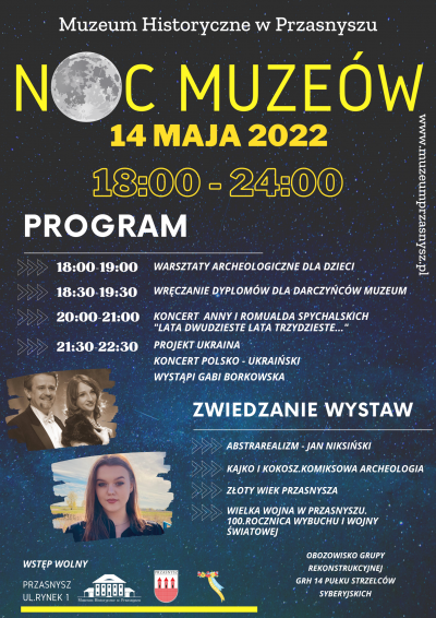 Plakat informujący o Nocy Muzeów