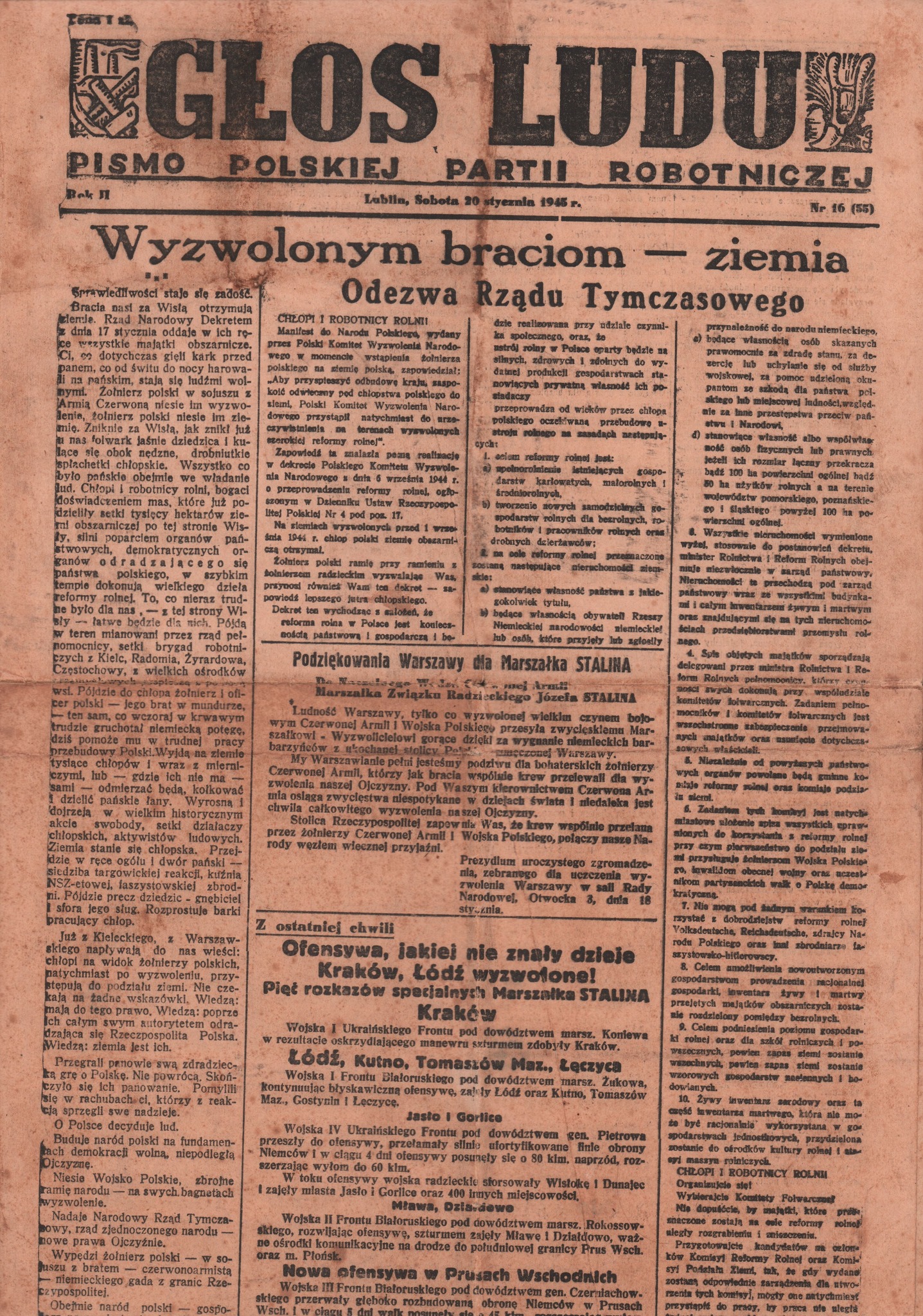 Gazeta "Głos Ludu"