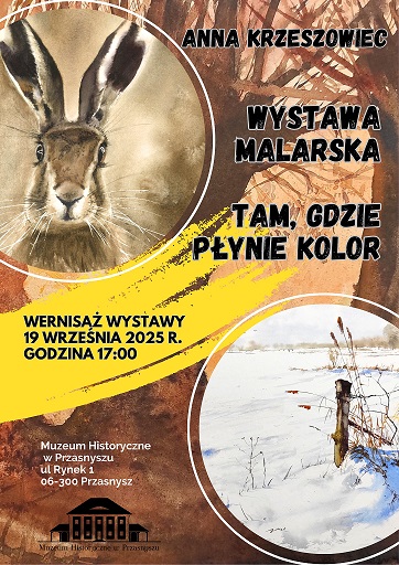 Plakat informujący o wernisażu wystawy