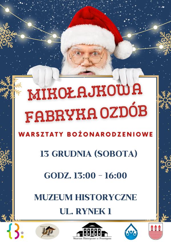 Zaproszenie na Mikołajkową Fabrykę Ozdób