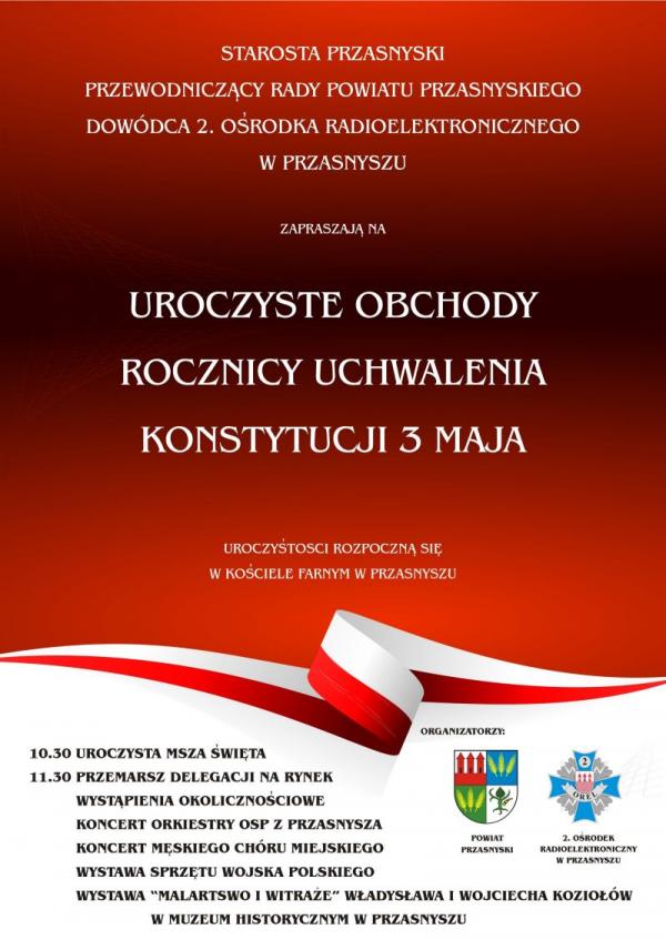 plakat biało-czerwony