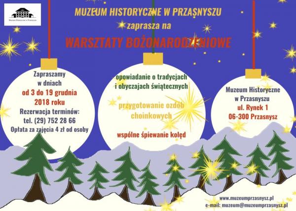 Warsztaty Bożonarodzeniowe w Muzeum