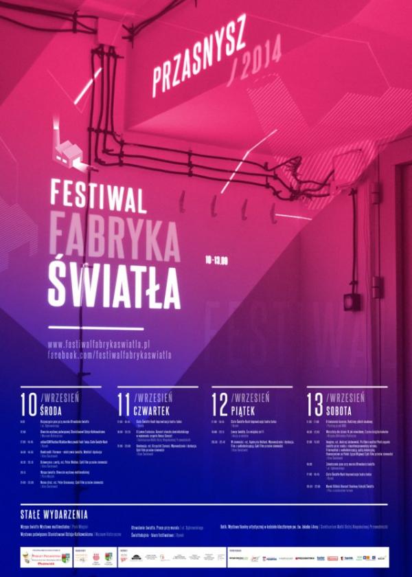 plakat Festiwal Fabryka Światła