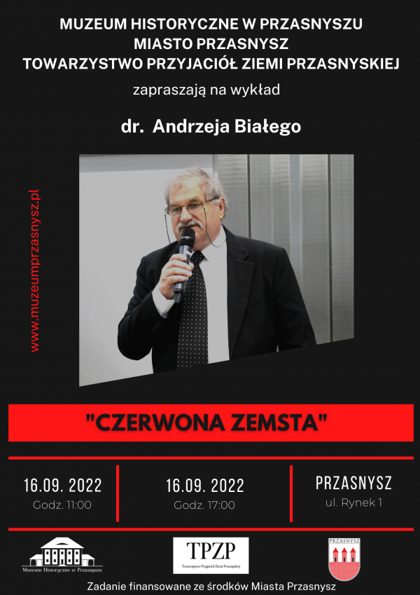 Plakat informujący o spotkaniu