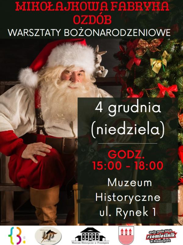 Plakat informujący o warsztatach